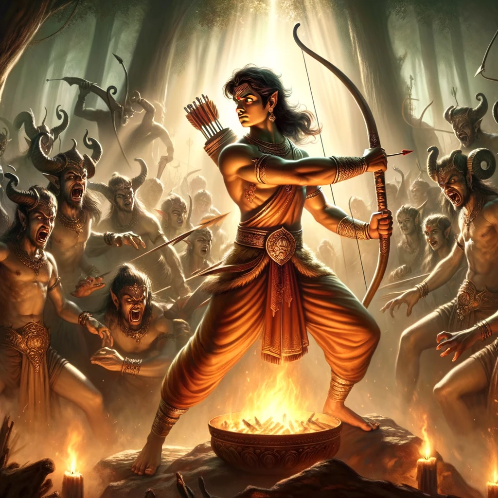 Rama Protects Vishvamitra’s Sacrifice